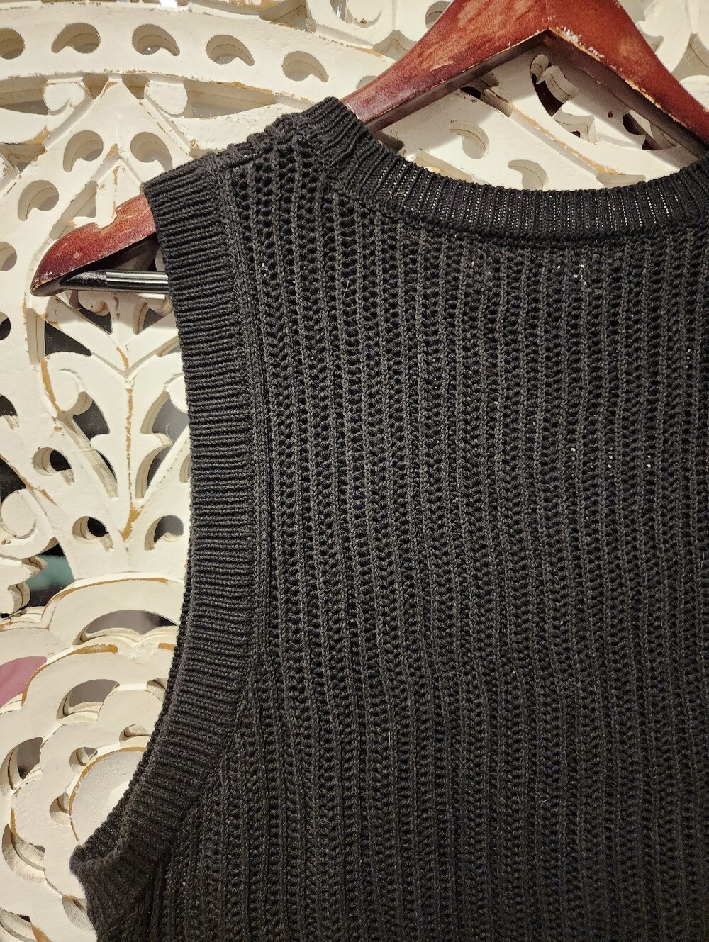 ZARA KNITTED HIFG NECK VEST IN BLACK NWT SIZE L/XL - Picture 13 of 16